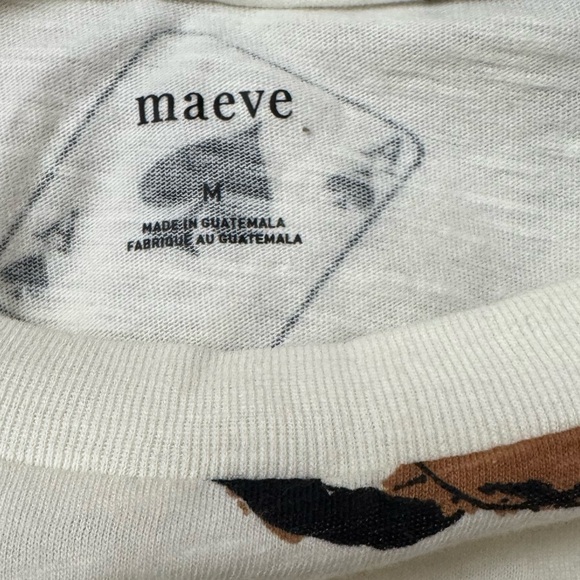 Maeve The Boxy Caitlin  White Graphic Long Sleeve Tee - Picture 6 of 9